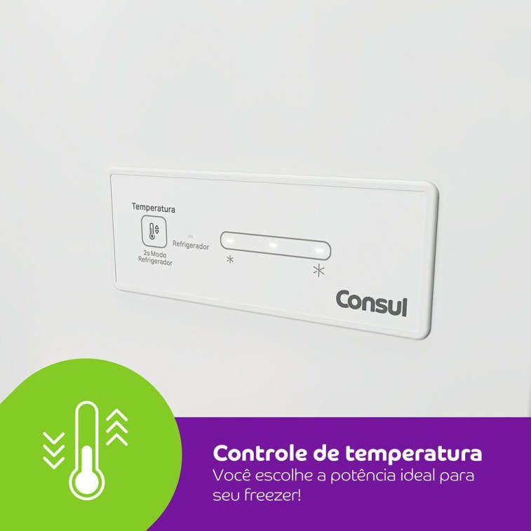 Freezer Horizontal Consul CHB53MB 528L Inverter Branco 2 Portas