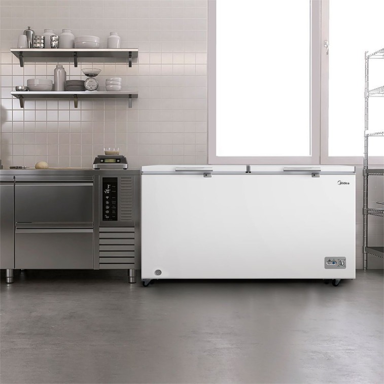 Freezer Midea Horizontal 508L 2 Porta Branco 127V (MDRC698FZD011 Freezer Midea Horizontal 508L 2 Porta Branco 127V (MDRC698FZD011