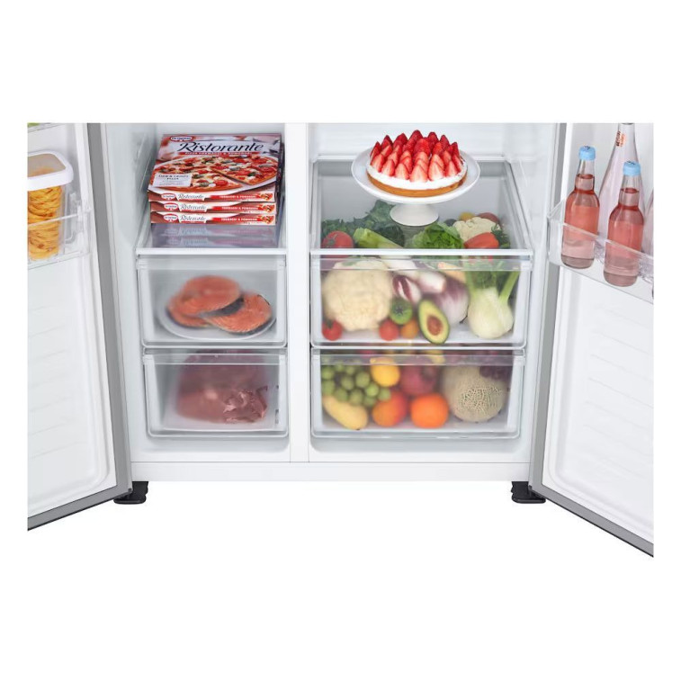 Geladeira LG Side By Side Frost Free Inverter 519L Inox 110V