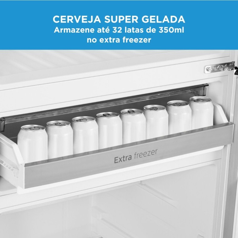 Refrigerador Midea Frost Free Duplex 491L Inverter Inox Bivolt MD