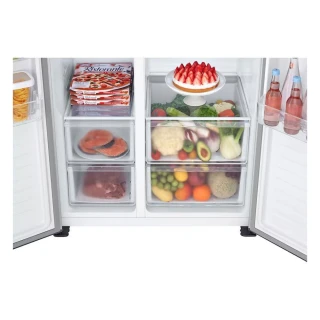 Geladeira LG Side By Side Frost Free Inverter 519L Inox 110V