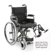 Cadeira de Rodas Dobravel Dellamed em Aço até 120KG T40 D400