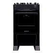 Fogão Atlas Monaco Top Glass Piso 4 Bocas Mesa de Vidro Preto Bivolt 300000708