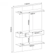 PAINEL VIERO DENALI OFF WHITE/IMBUIA COM NICHO (20572)